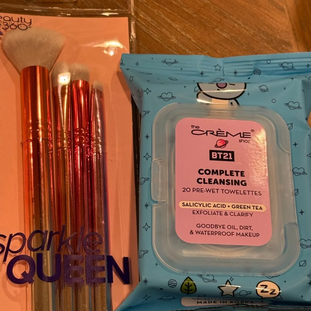 The Crème Shop K-Beauty Bundle Lot NEW Palette Mask Lip Care Brushes Gift Set💕